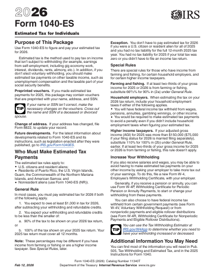 1040-ES form preview